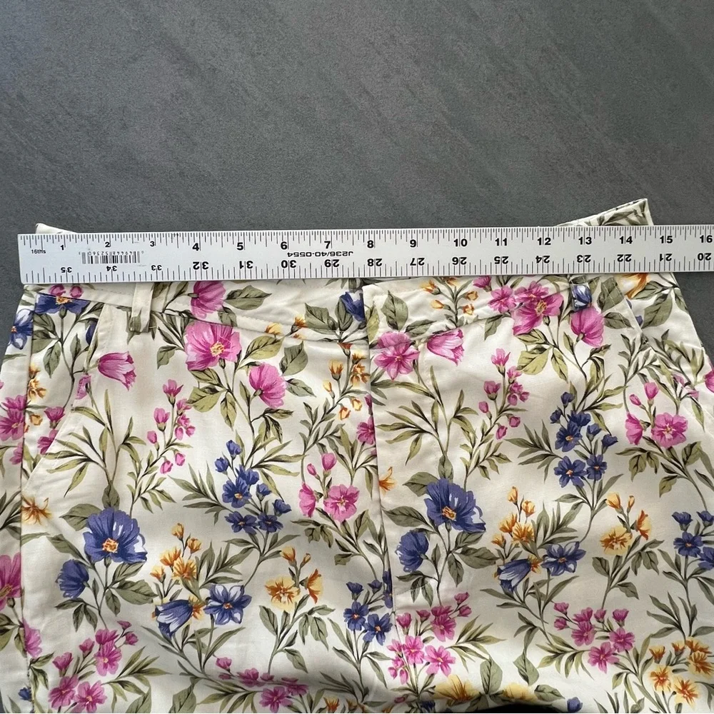 En Saison Valeria Trouser Floral Anthropologie Tencel Linen Blend Women’s Medium - Picture 8 of 8